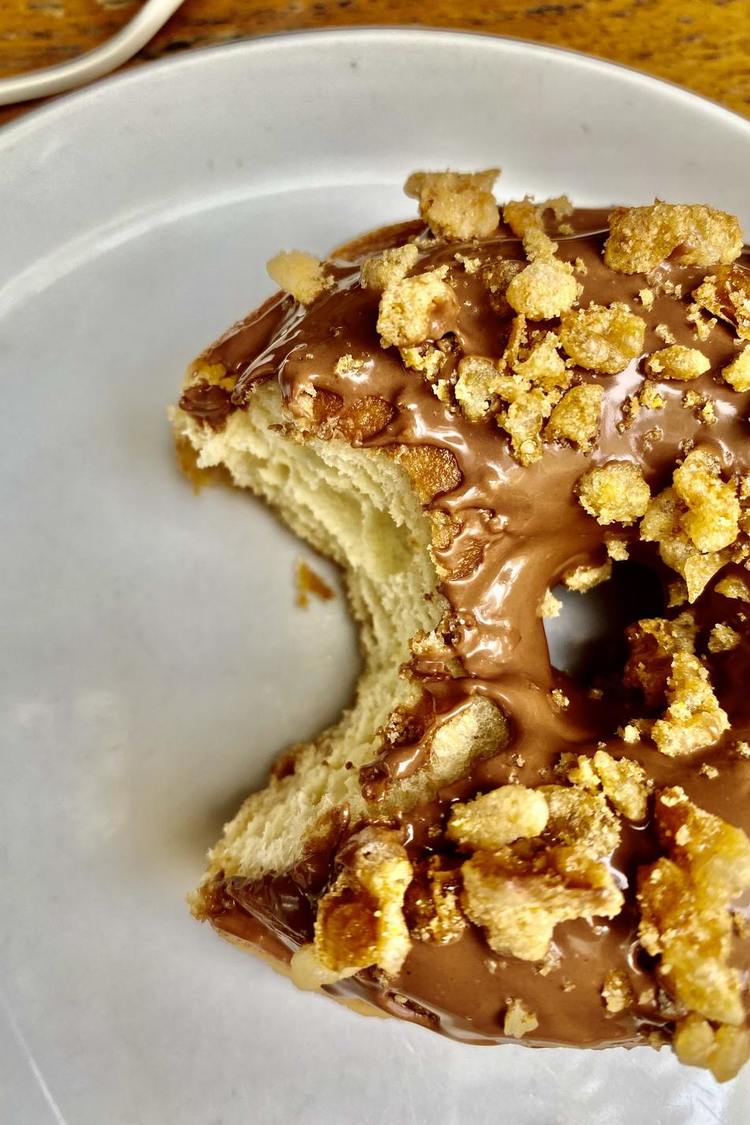 Caramel Cream Donuts with Walnuts Recipe