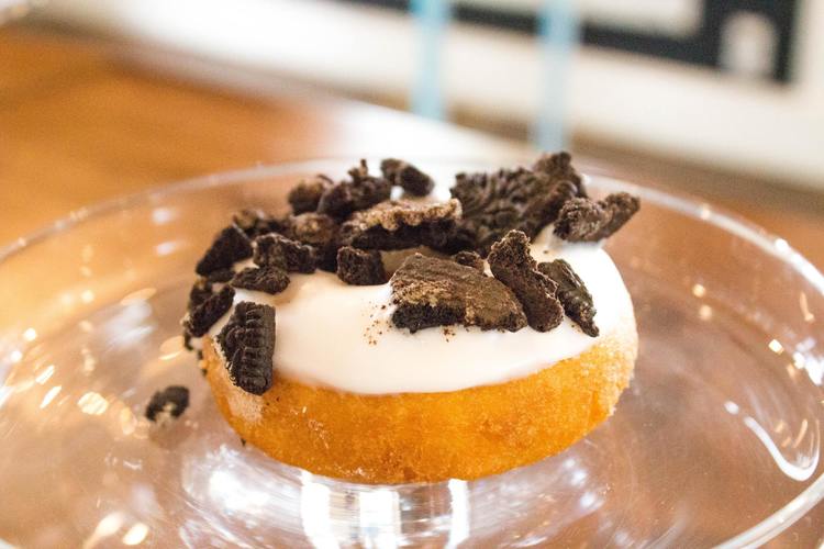 Vanilla Glazed Donuts with Crushed Oreos - Donut Recipe