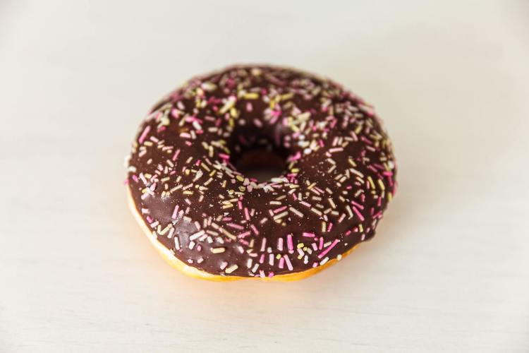 Chocolate Coated Donut with Sprinkles