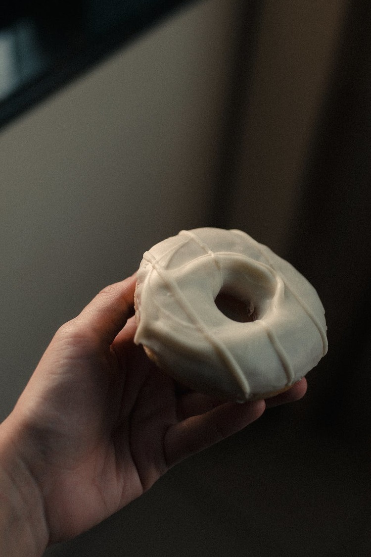 Donuts Recipe - Donuts With Vanilla Icing on Top